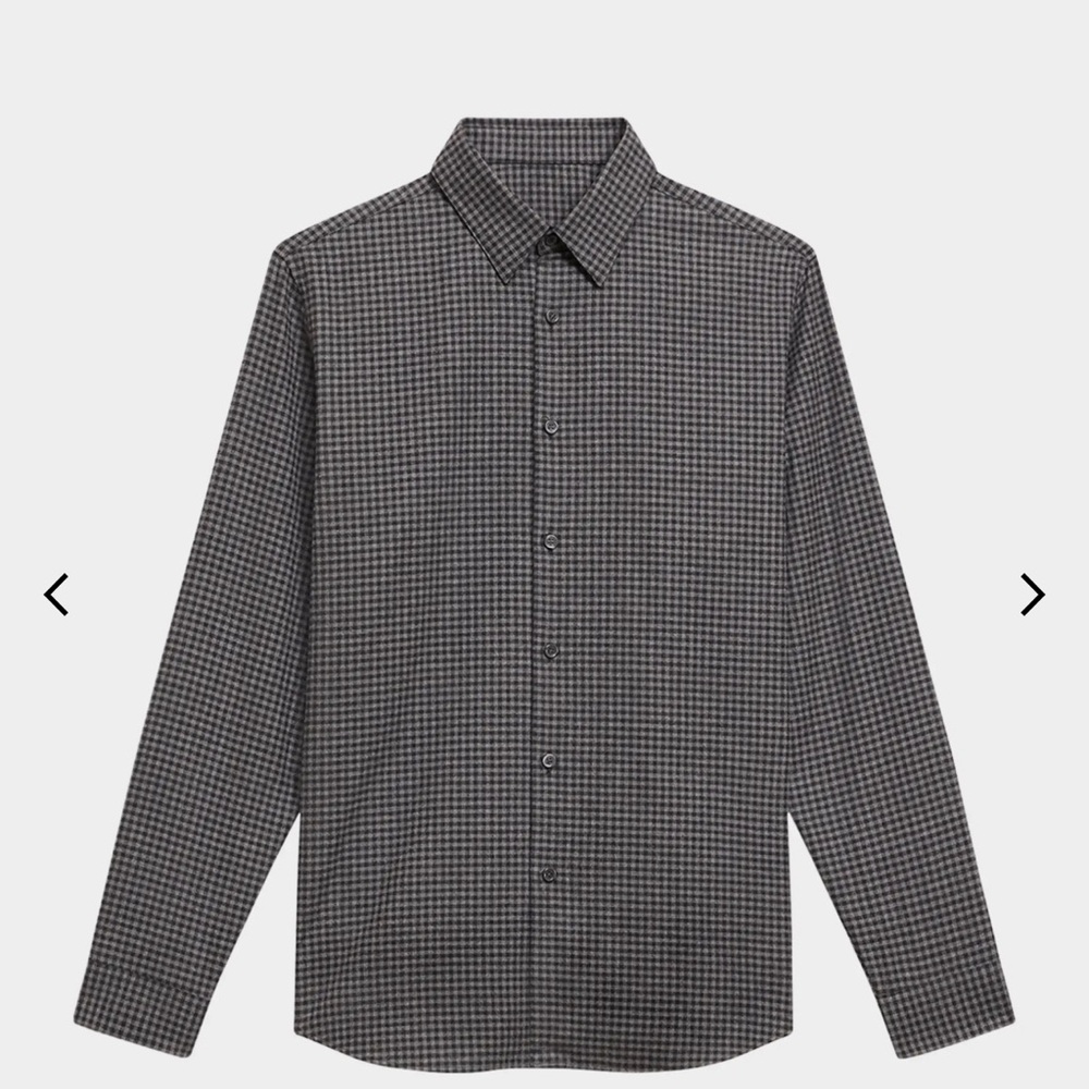 THEORY houndstooth button-up
